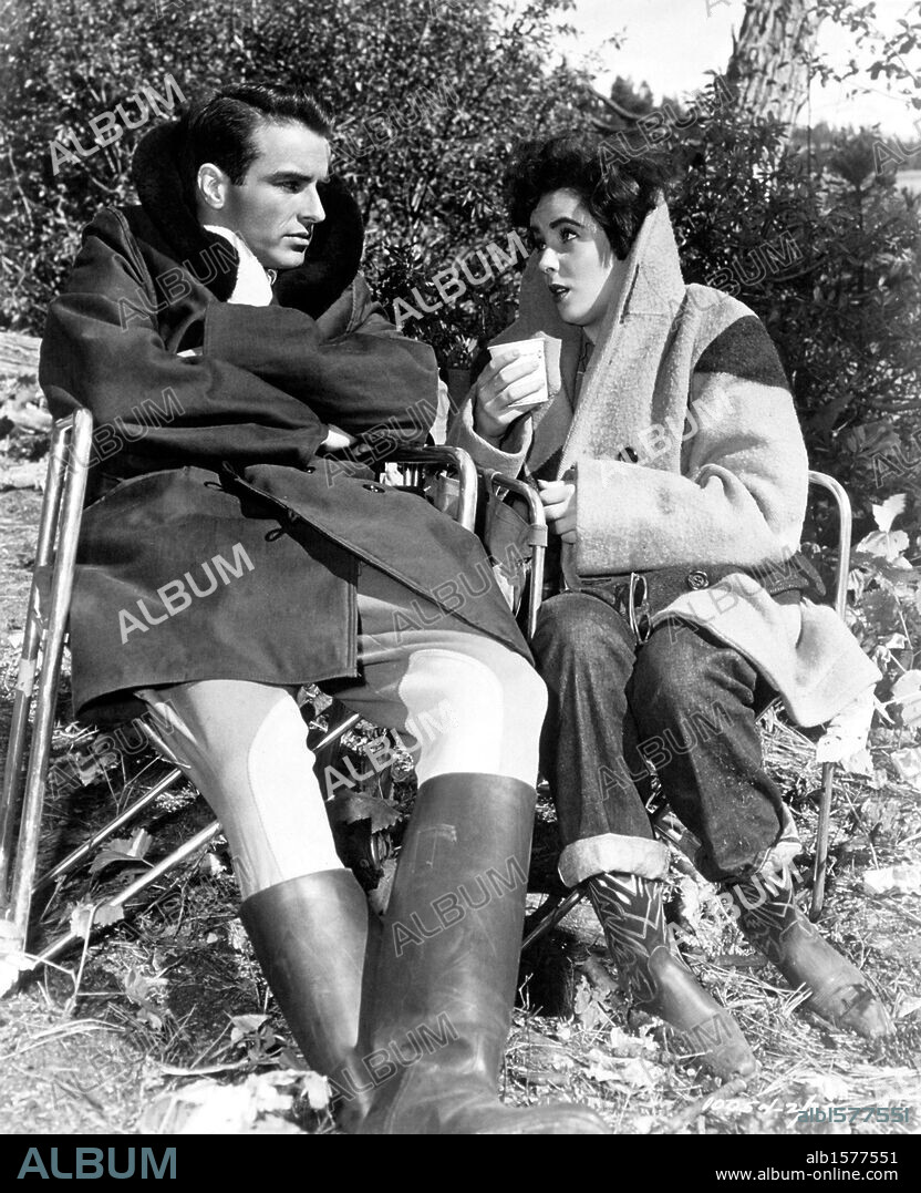 ELIZABETH TAYLOR and MONTGOMERY CLIFT in A PLACE IN THE SUN, 1951, directed by GEORGE STEVENS. Copyright PARAMOUNT PICTURES.