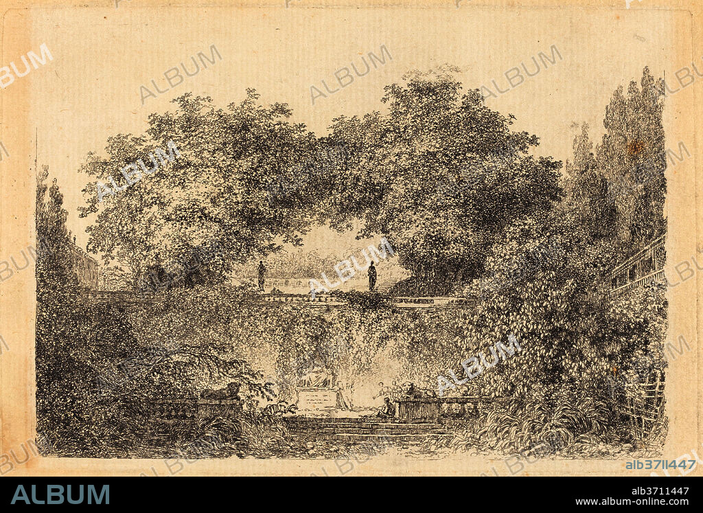 JEAN CLAUDE RICHARD DE SAINT-NON AFTER JEAN-HONORé FRAGONARD. Le Petit Parc. Dated: 1763/65. Dimensions: plate: 11 x 16.5 cm (4 5/16 x 6 1/2 in.)  sheet: 13.4 x 18.6 cm (5 1/4 x 7 5/16 in.). Medium: etching on laid paper.