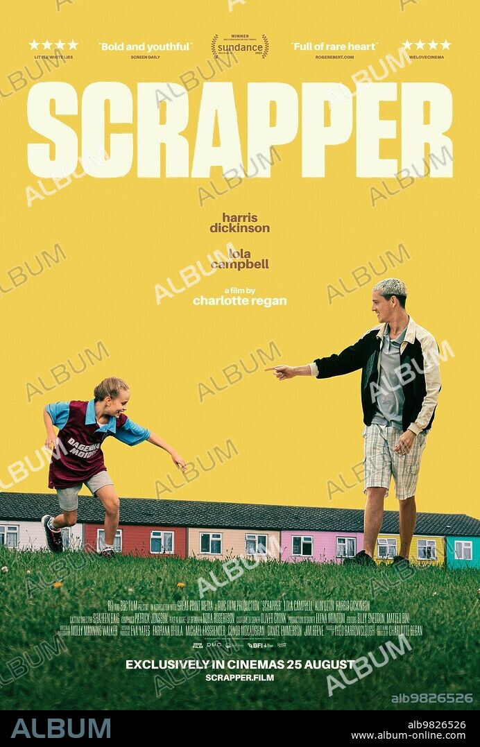 Poster de SCRAPPER, 2023, dirigida por CHARLOTTE REGAN. Copyright BBC Films / British Film Institute.