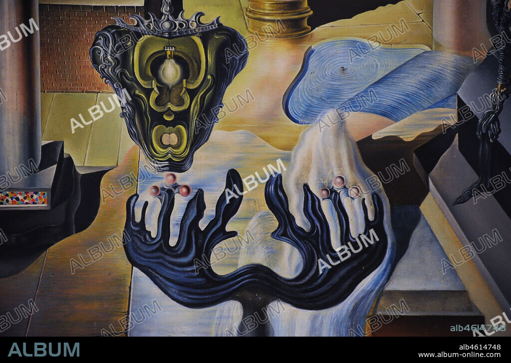 SALVADOR DALÍ. Salvador Dalí (Salvador Dalí i Domènech) (1904-1989). Artista español. L'homme invisible (El hombre invisible), 1929-1932. Oleo sobre lienzo, 140 x 81 cm. Detalle. Museo Nacional Centro de Arte Reina Sofía. Madrid. España.