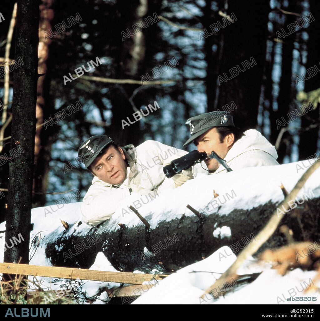 CLINT EASTWOOD and RICHARD BURTON in WHERE EAGLES DARE, 1968, directed by BRIAN G. HUTTON. Copyright M.G.M.