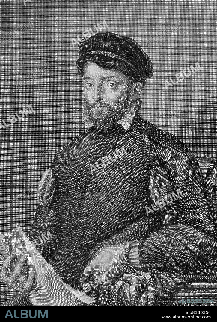 PEREZ, ANTONIO. POLITICO ESPAÑOL. MADRID 1544-1611. SECRETARIO DE FELIPE II. GRABADO DE " VARONES ILUSTRES". CALCOGRAFIA NACIONAL. MADRID.