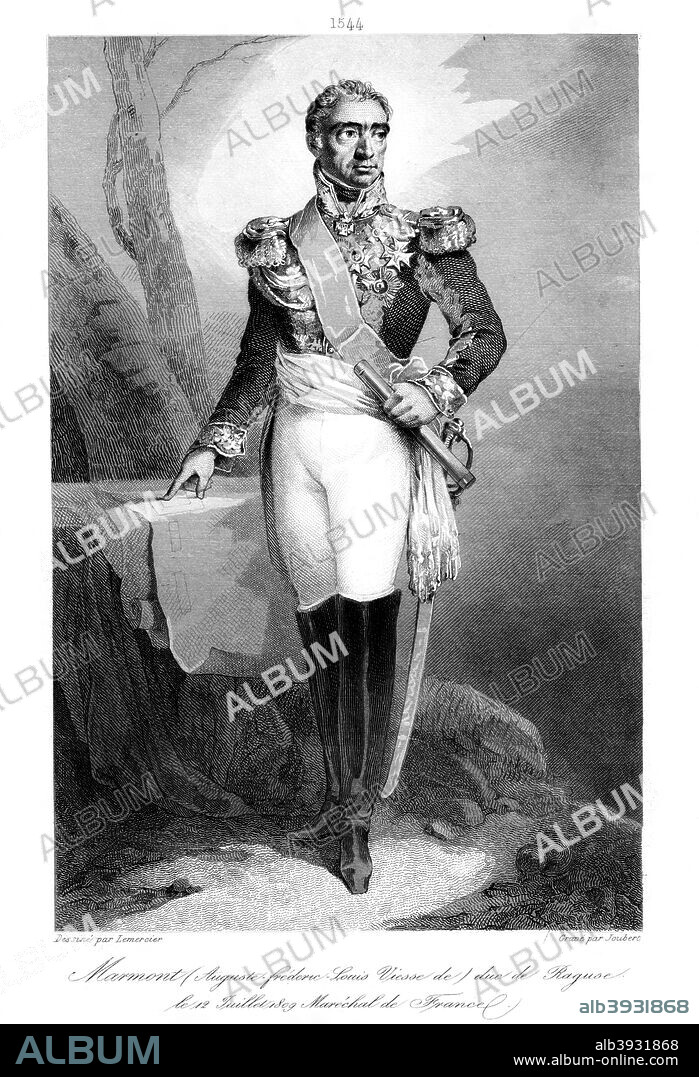 Auguste Frederic Louis Viesse de Marmont (1774-852), Duke of Ragusa and Marshal of France, 1839.