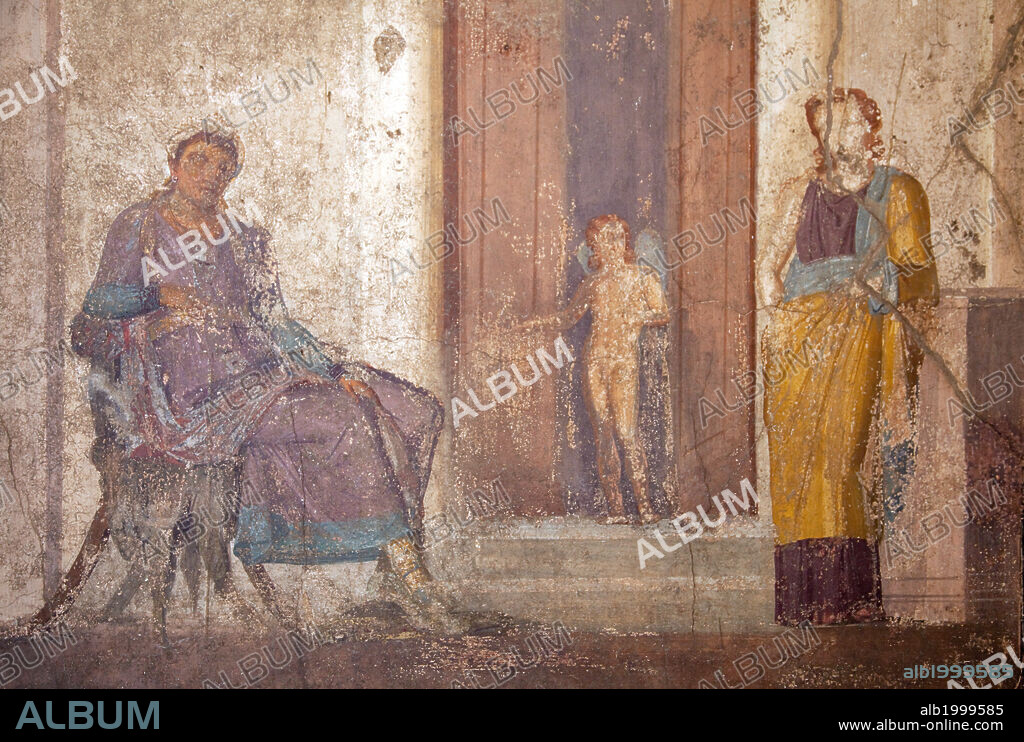 Italy, Naples, Naples Museum, from Pompeii, House of Jason (IX 5, 18), Paris and Elena.