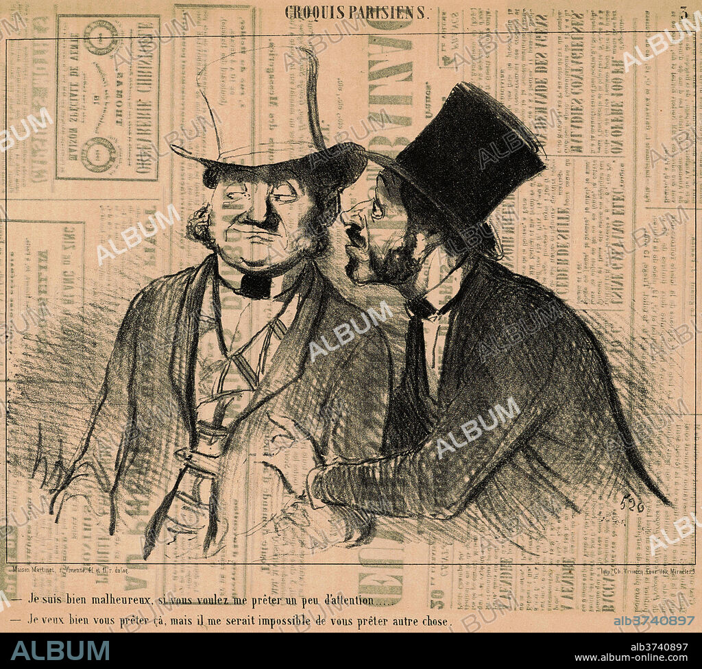 HONORE DAUMIER. Je suis bien malheureux, si vous voulez ... Dated: 19th century. Medium: lithograph.