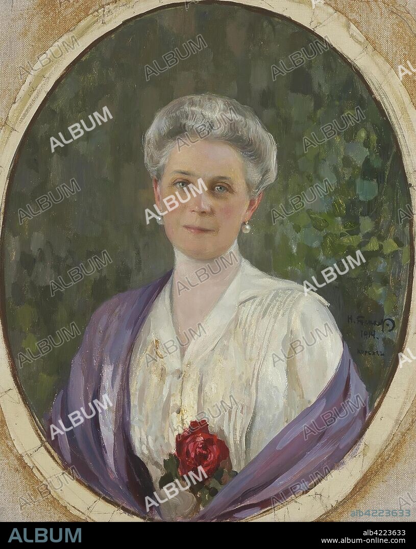 NIKOLAY BEKKER. 'Portrait of Princess Zinaida Nikolayevna Yusupova'. Russia, 1914. Dimensions: 67x54 cm.