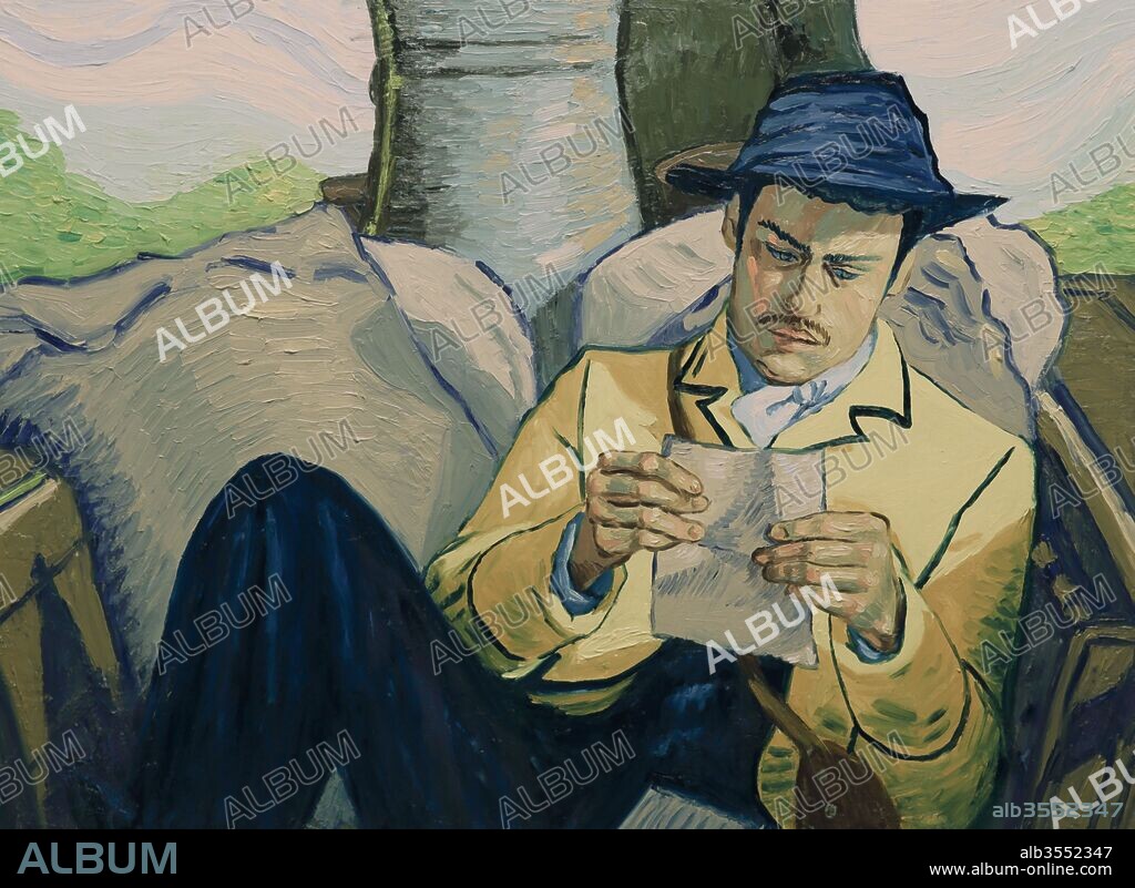 DOUGLAS BOOTH und VINCENT VAN GOGH. DOUGLAS BOOTH in LOVING VINCENT, 2017, unter der Regie von DOROTA KOBIELA und HUGH WELCHMAN. Copyright Trademark Films / Silver Reel / Odra Film / Centrum Technolo.