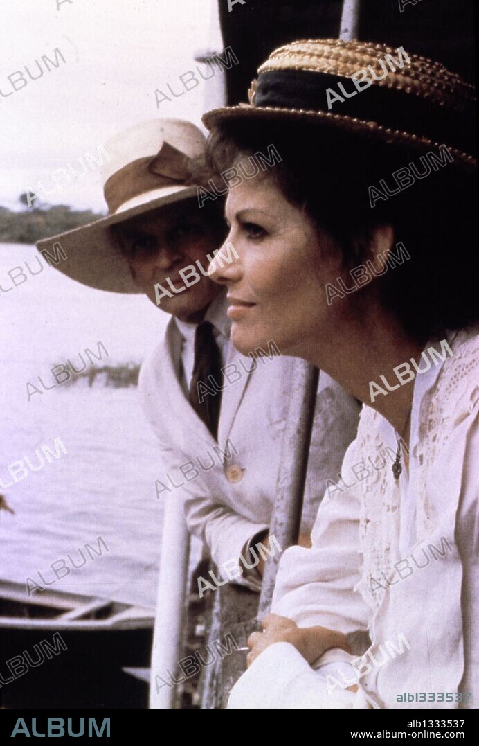 CLAUDIA CARDINALE und KLAUS KINSKI in FITZCARRALDO, 1982, unter der Regie von WERNER HERZOG. Copyright WERNER HERZOG FILMPRODUKTION.