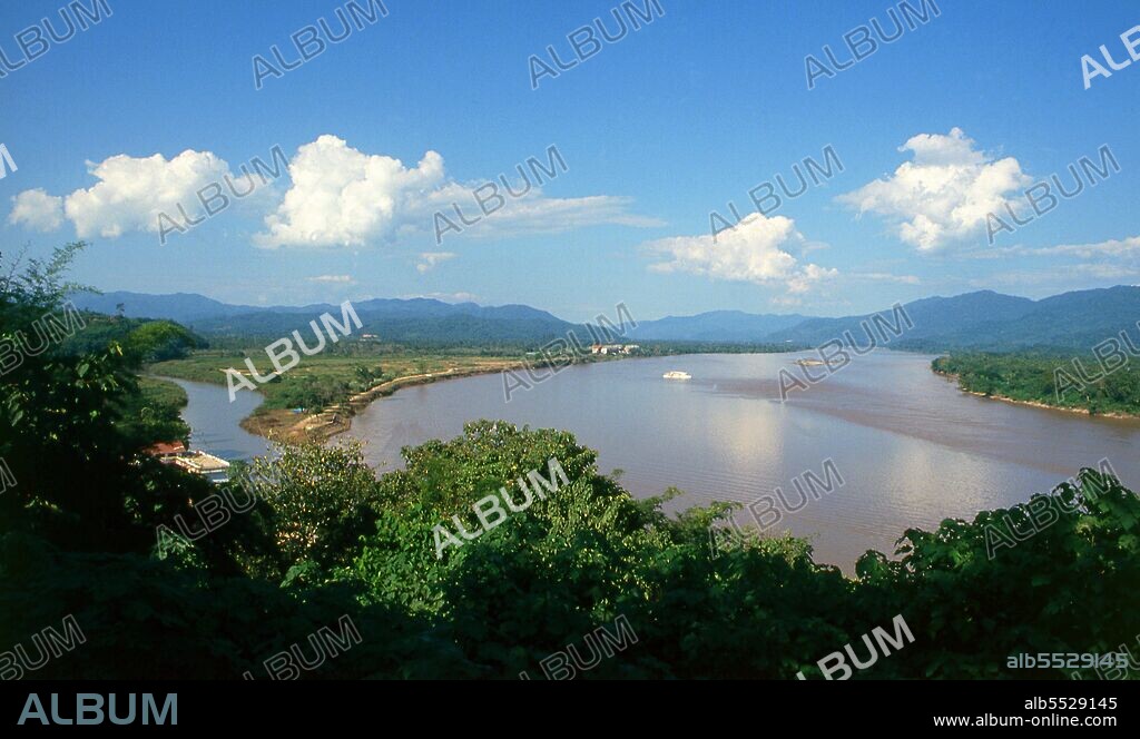 The Golden Triangle designates the confluence of the Ruak River and the Mekong River; the junction of Thailand, Laos and Myanmar. The Mekong is the world's 10th-longest river and the 7th-longest in Asia. Its estimated length is 4,909 km (3,050 mi)  and it drains an area of 795,000 km2 (307,000 sq mi), discharging 475 km3 (114 cu mi) of water annually. From the Tibetan Plateau the Mekong runs through China's Yunnan province, Burma, Laos, Thailand, Cambodia and Vietnam.