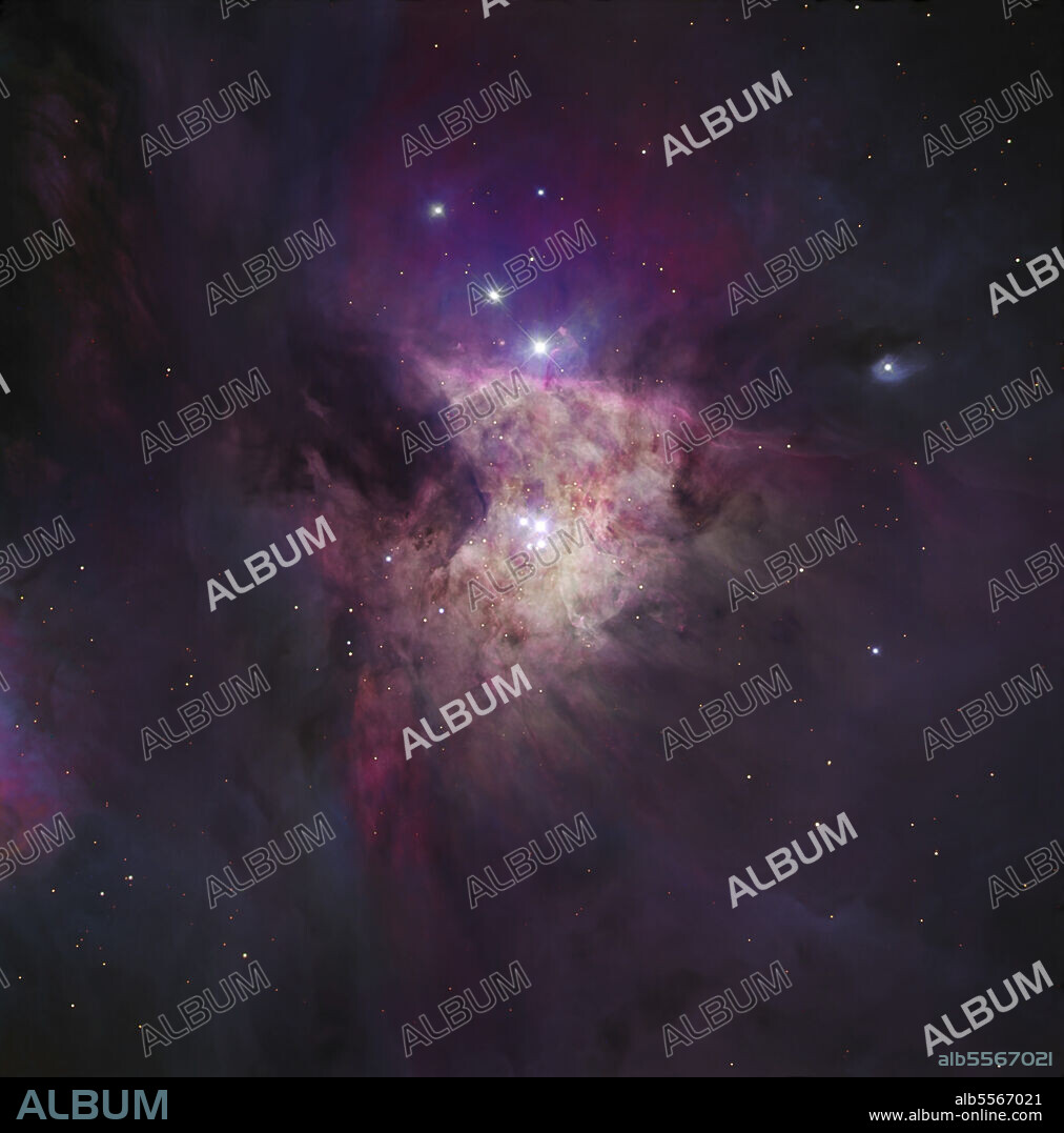 The Center of the Orion Nebula (The Trapezium Cluster).