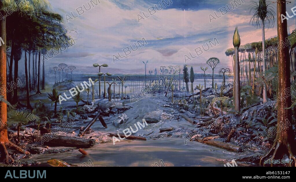 T ALBANIR (SIGLO XX) MAQUETAS. EPOCA PRIMARIA - CARBONIFERO - MAQUETA - SIGLO XX.