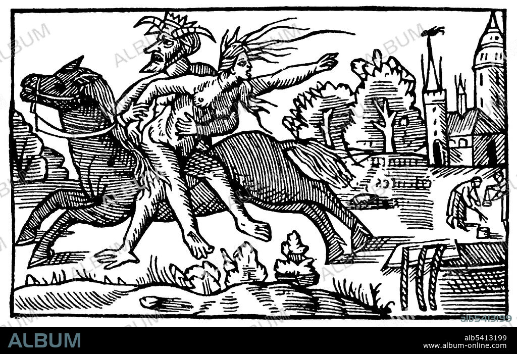 Witch Riding with Satan, 1555