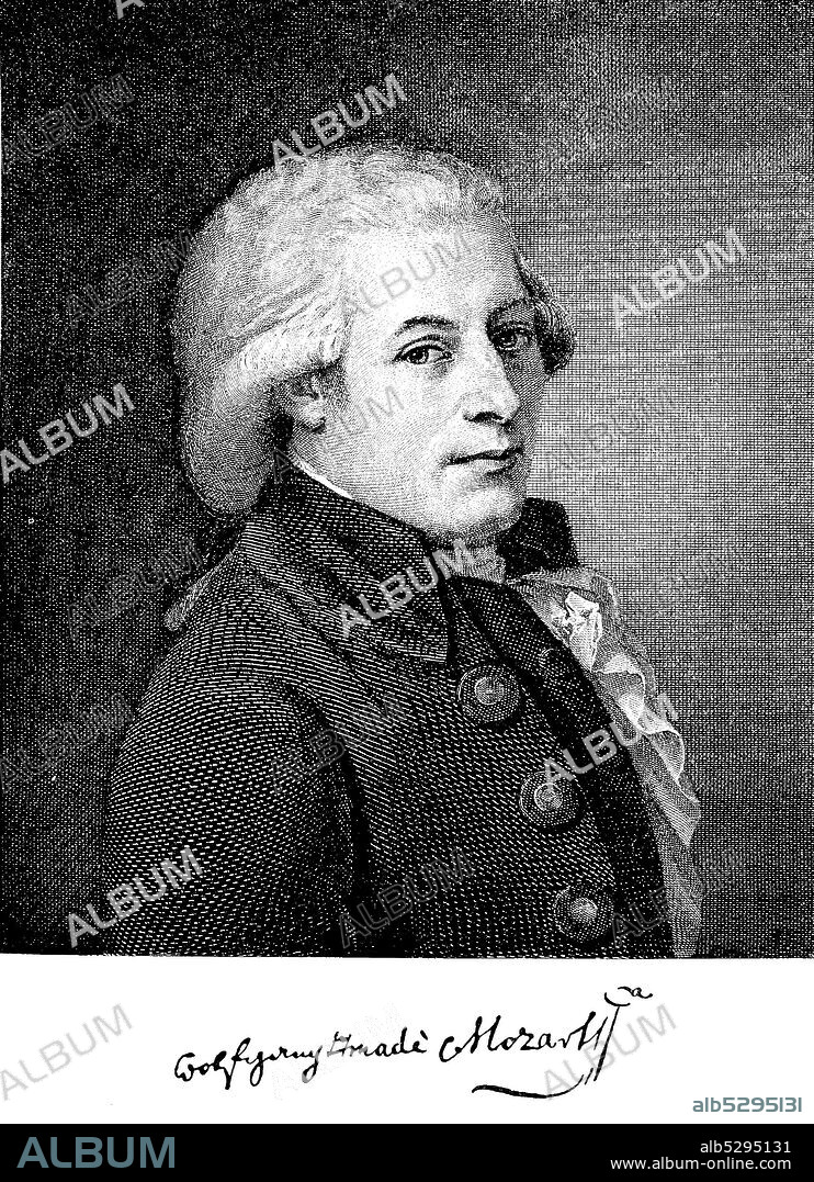 Wolfgang Amadeus Mozart, 27 years old. January 1756 - 5 December 1791, was a Salzburg musician and composer of the Viennese Classicism.