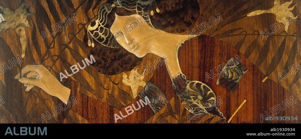 Marquetería realizada por Gaspar Homar y Mezquida.1900. Modernismo.  Barcelona.