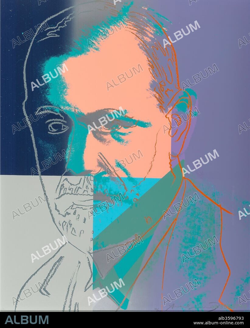 ANDY WARHOL. Sigmund Freud (Ten Portraits of Jews of the Twentieth Century).
