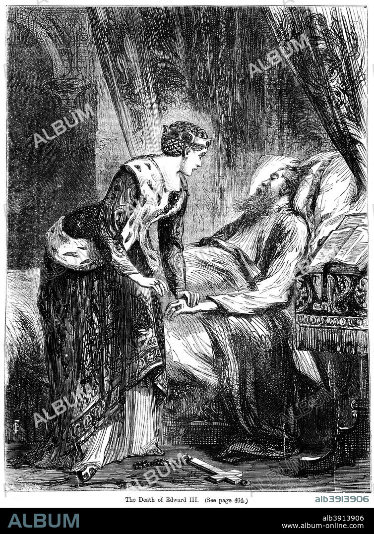 The death of King Edward III (1312-1377). Artist: Unknown