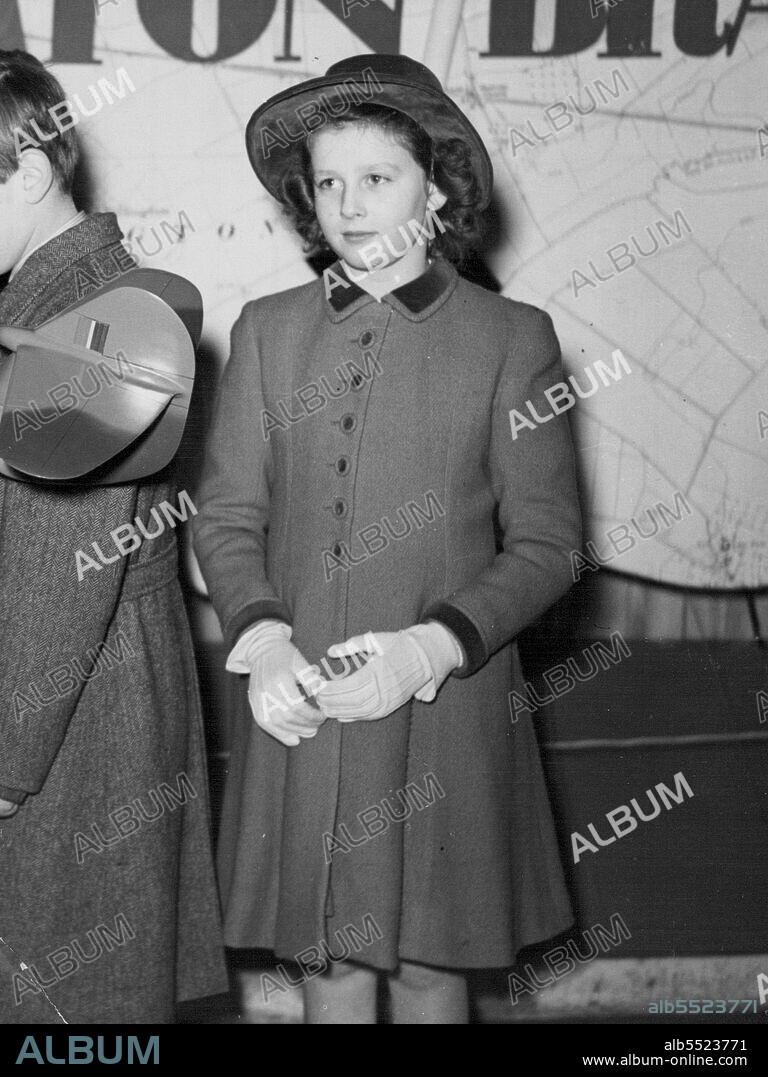 Princess Alexandra of Kent. Coat made by Martin Samuel. January 04, 1946. (Photo by Reuterphoto).