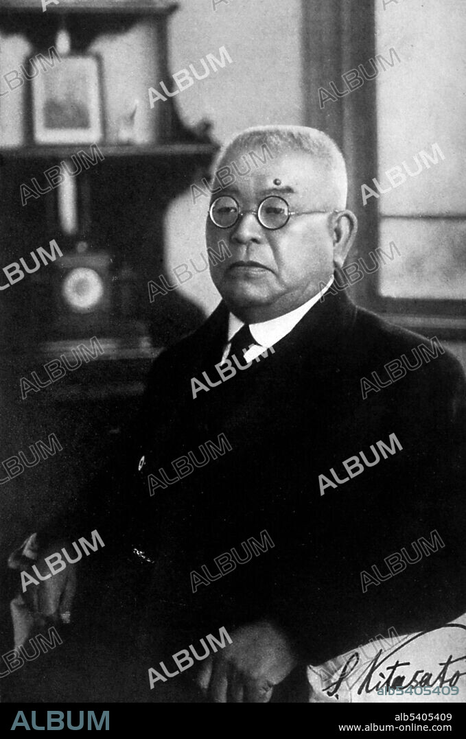 Shibasaburo Kitasato (1853-1931) was a Japanese physician and bacteriologist, remembered as the co-discoverer of the infectious agent of bubonic plague in Hong Kong in 1894, almost simultaneously with Alexandre Yersin. He studied under Robert Koch from 1885 to 1891. In 1889, he was the first person to grow the tetanus bacillus in pure culture, and in 1890 cooperated with Emil von Behring in developing a serum therapy for tetanus using this pure culture. After returning to Japan in 1891 he founded the Institute for Study of Infectious Diseases. In 1894 during an outbreak of the bubonic plague he identified a bacterium that he concluded was causing the disease. In 1898 Kitasato isolated and described the organism that caused dysentery.