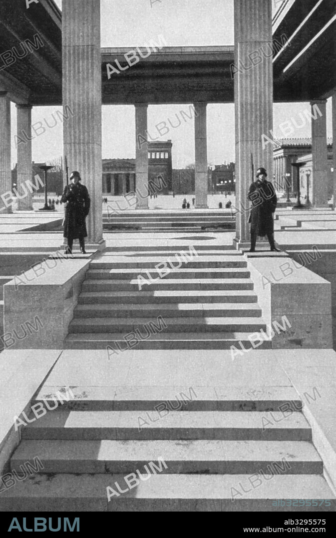The Eternal Watch at the Konigsplatz in Munich - c1935.