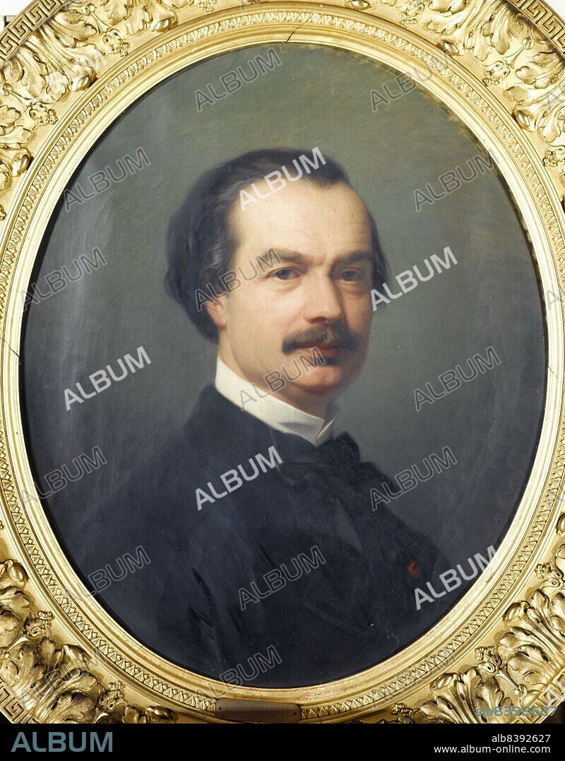 LOUIS STANISLAS FAIVRE-DUFFER. Portrait of Auguste Maquet (1813-1888), writer, collaborator of Alexandre Dumas, 1867.