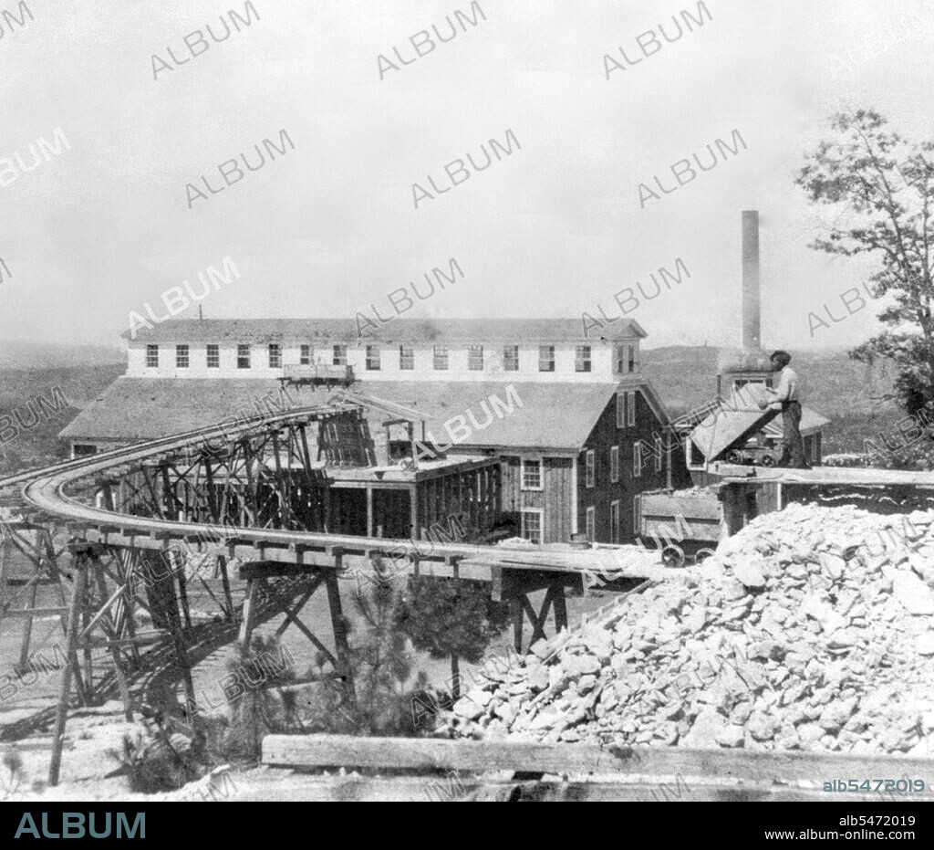 California History - Ophir Quartz Mill, Grass Valley, Nevada County circa 1866.