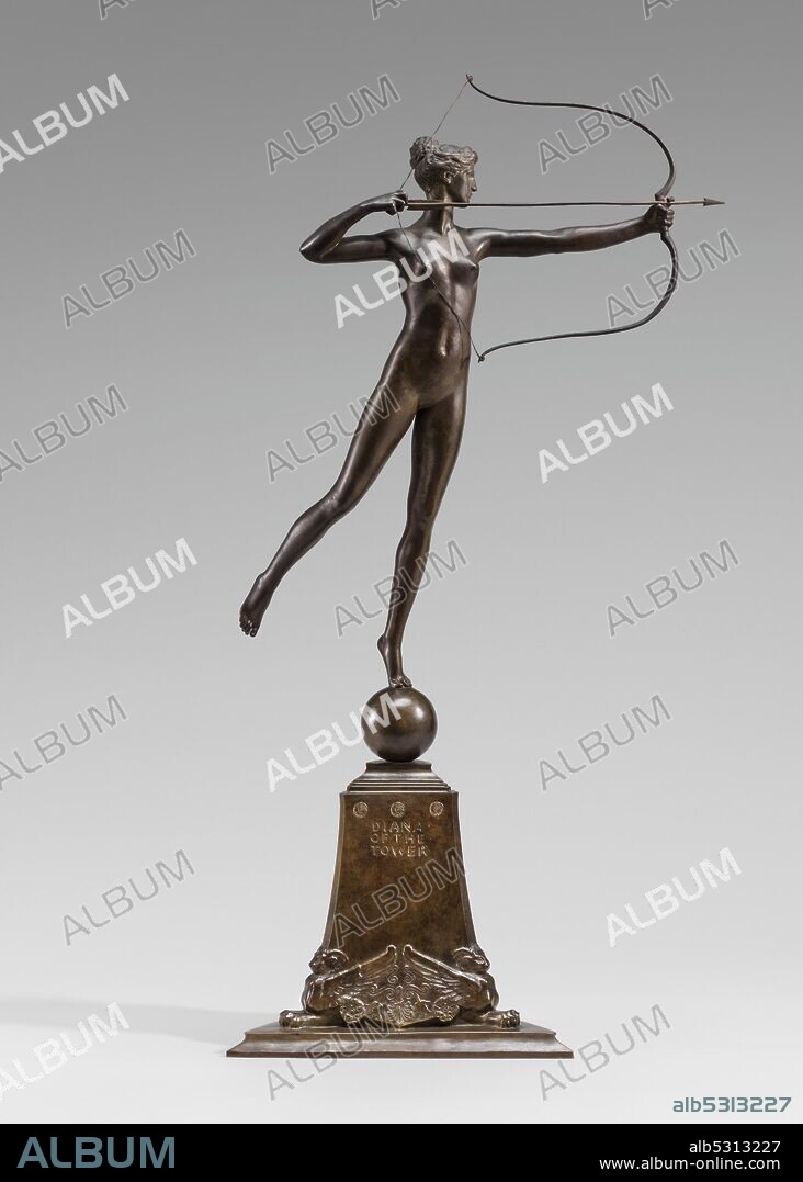 AUGUSTUS SAINT-GAUDENS. Diana of the Tower, model 1892/1893, cast 1899.
