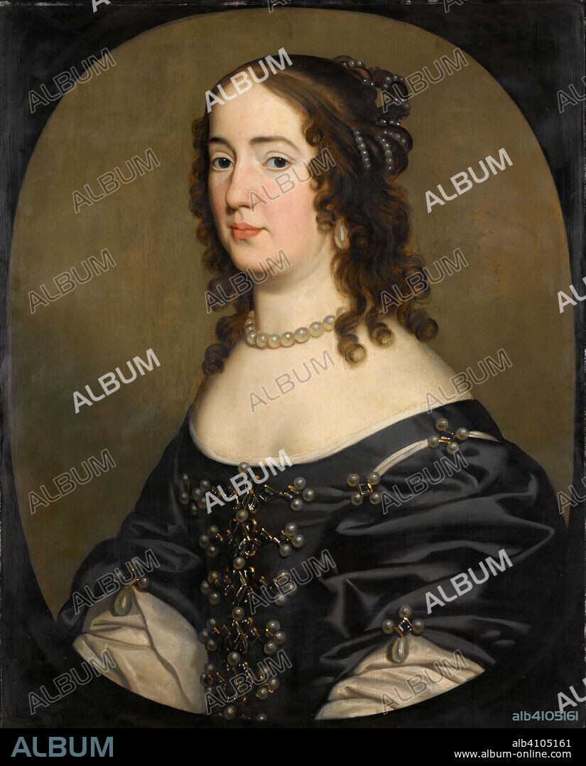 GERARD VAN HONTHORST (WORKSHOP OF). Portrait of Amalia, consort of Frederick Henry, Prince of Orange. Dating: in or after c. 1651. Measurements: support: h 74.3 cm × w 59.8 cm; d 6.5 cm.
