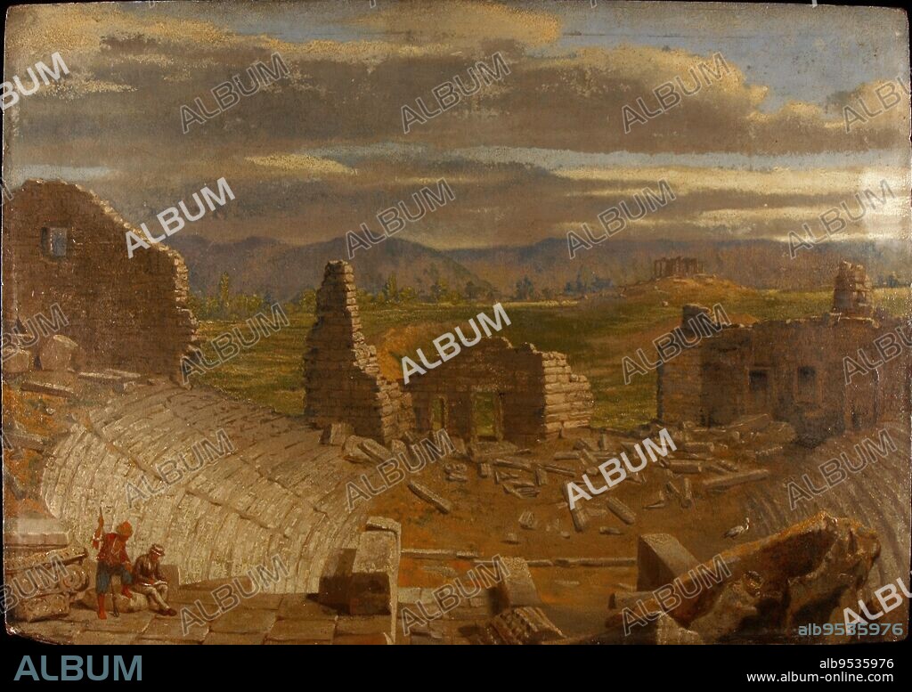 MINER KILBOURNE KELLOGG. Ruins of Asrum Asia Minor: Explored with Layard (Sir Henry Layard). Date: ca. 1845. Oil on paperboard.