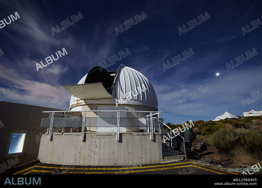 The IAC-80 Telescope, Observatorio del Teide, Tenerife, Canary Islands, Spain The IAC-80, has been completely designed and built by the Instituto de AstrofÌsica de Canarias IAC and it was the first of this class developed in Spain In 1980 the IAC started its development, was finally installed at the OT in 1991 This telescope has an equatorial German mount, with an effective focal ratio of f/11 3 and effective focal length of 9 02 m and a primary mirror of diameter 82 cm The instrumentation is installed at the Cassegrain primary focus Smaller telescopes are ideal for research programs that cannot be carried out on the giant telescopes 10 meters or more This fact makes the IAC a privileged institution Its investigators, as well as others of the national and international astronomical community, have at their disposal enough facilities to carry out projects, such as extended observing campaigns, that in other places would be impracticable The IAC80 is an ideal telescope for long-term programmes or for collaborations with other telescopes.