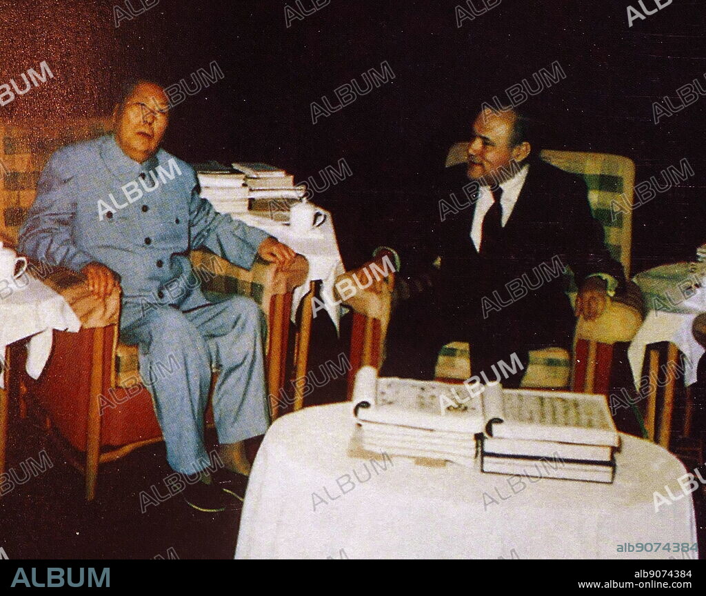 Mao Zedong and Robert Muldoon, New Zealand Prime Minister Robert Muldoon visited China in April 1976. Mao Zedong (1893 - September 9, 1976), was a Chinese communist revolutionary who became the founding father of the People's Republic of China (PRC), which he ruled as the Chairman of the Communist Party of China from its establishment in 1949 until his death.