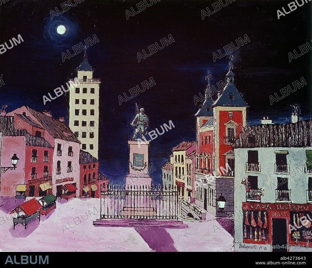 FERNANDO DELAPUENTE (1909-1975). FERNANDO DELAPUENTE PINTOR ESPAÑOL. SANTANDER 1909-1975 MADRID "MONUMENTO A ELOY GONZALO EL CASCORRO" OLEO SOBRE LIENZO AÑO 1970 MADRID PINTADO ATENCION: AUTOR CONTEMPORANEO SUJETO A COPYRIGHT ©. EL CLIENTE FINAL ES RESPONSABLE DE LA GESTION DE LOS DERECHOS DE AUTOR CON LAS SOCIEDADES EXISTENTES DE GESTION DE DERECHOS O DIRECTAMENTE CON LOS ORGANISMOS TITULARES DE LOS MISMOS.