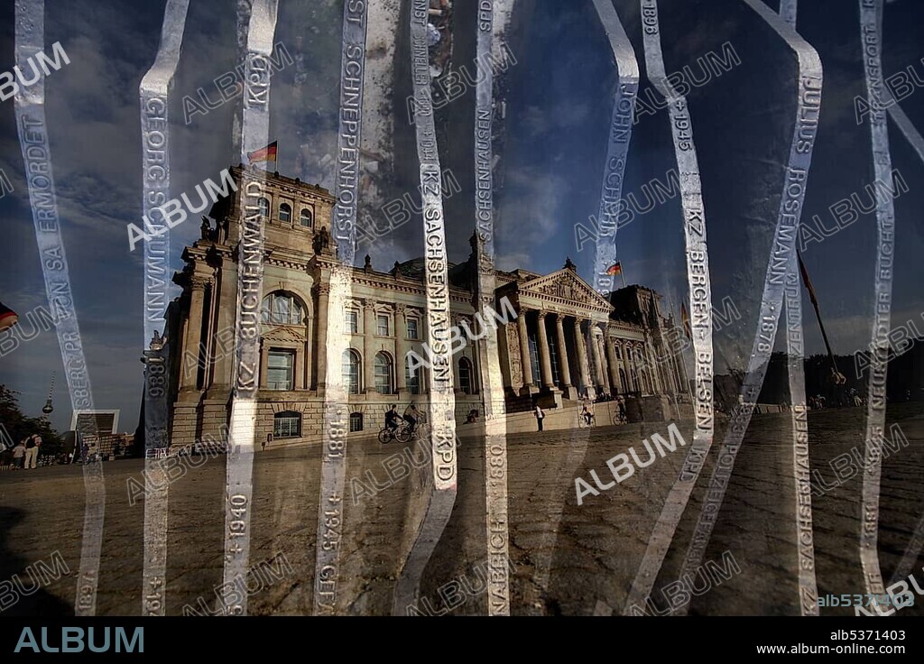 Reichstag, memorial for murdered members of parliament, Berlin, Germany