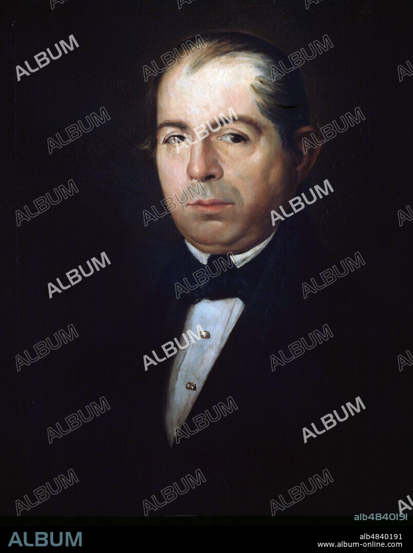 GIL Y ZARATE, ANTONIO. ESCRITOR ESPAÑOL. EL ESCORIAL 1793-1861. OLEO DE JOSE VICTORIANO DE LA CUESTA. ATENEO DE MADRID.