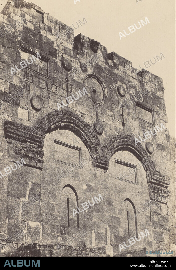 MAXIME DU CAMP (. Palestine. Jérusalem. Porte Dorée. Date/Period: Negative August 20 1850; print 1852. Print. Salted paper. Height: 229 mm (9.01 in); Width: 157 mm (6.18 in).