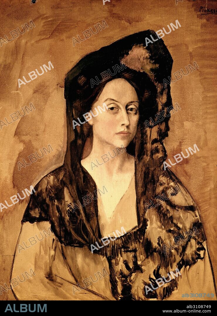 PABLO PICASSO. Retrato de la Señora Canals/1905, esposa de Ricardo Canals,pintor catalán.