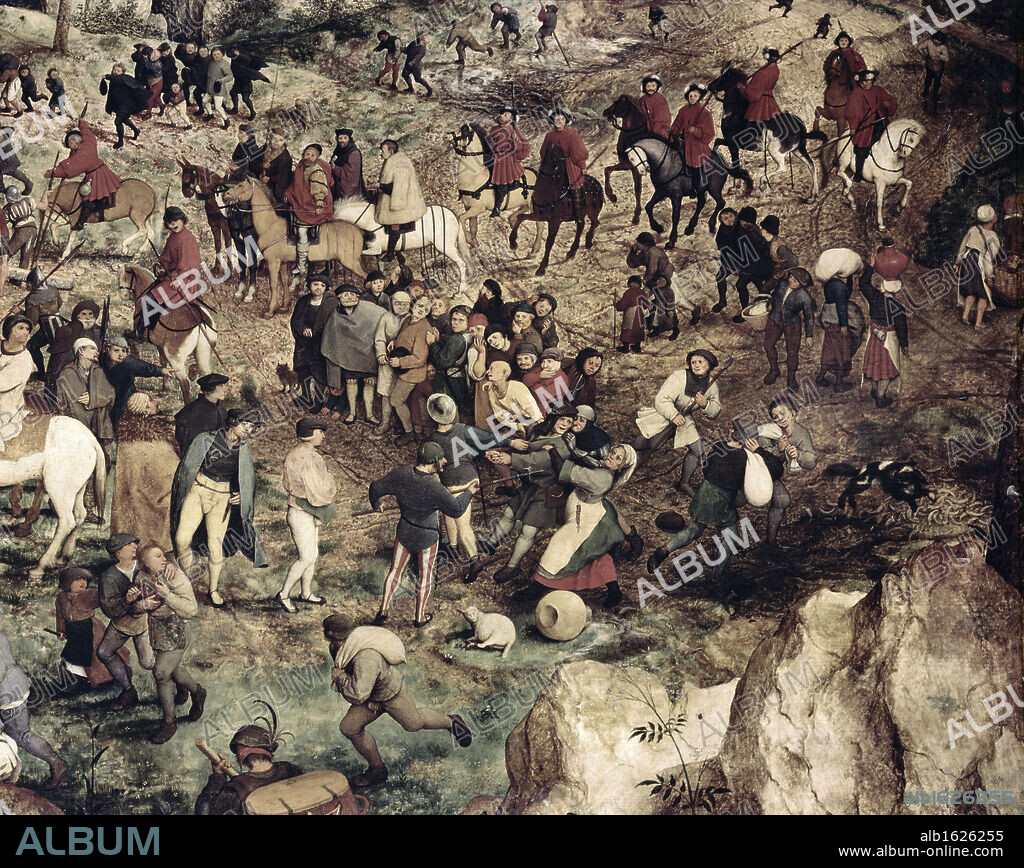The Procession to Calvary (Detail)  1564  Pieter Bruegel the Elder (ca.1525-1569/Flemish)  Oil on Wood Panel  Kunsthistorisches Museum, Vienna, Austria.