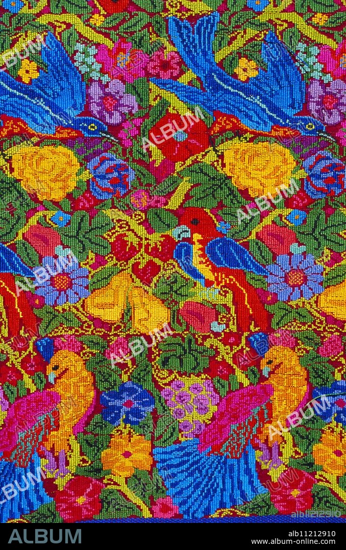 Huipil cloth pattern, Guatemala, Central America.