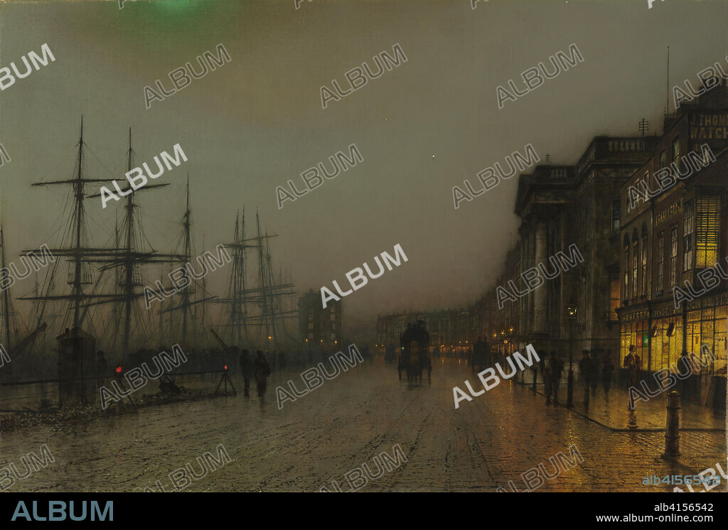 JOHN ATKINSON GRIMSHAW. Atkinson Grimshaw (Leeds, 1836 -1893). 'Canny Glasgow' (1887). Oil on canvas. 61 x 91.5 cm.