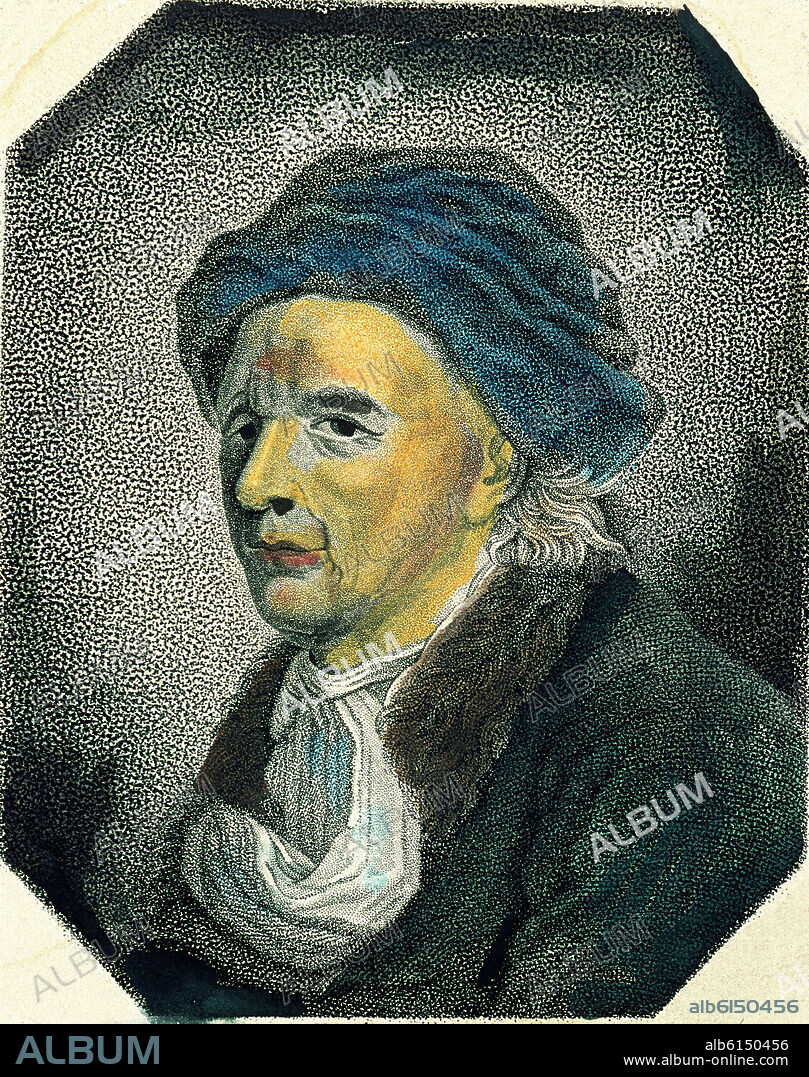 AUGUST HEINRICH RIEDEL. Leonhard Euler (1707-1783), Swiss mathematician. Lithograph. Basle.