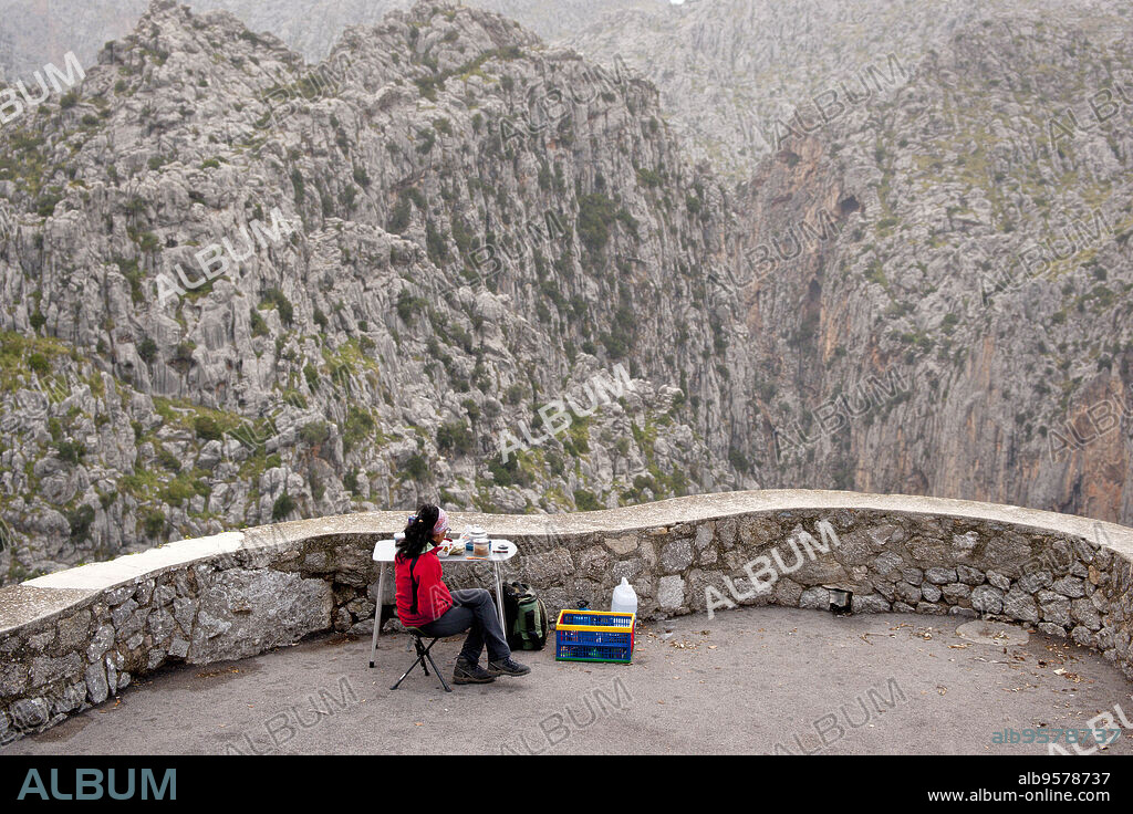 Mirador de Sa Casa Nova,sobre Es Torrent de Pareis. Escorca.Sierra de Tramuntana.Mallorca.Islas Baleares. Spain.