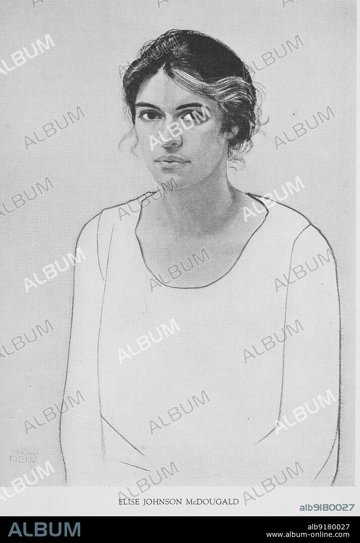 WINOLD REISS. 'Four portraits of Negro women: < Name not Found! >', 1925-03. Educator, writer and activist McDougald was the first African-American woman principal in New York City public schools. From 'Survey Graphic - Harlem, Mecca of the new Negro'.