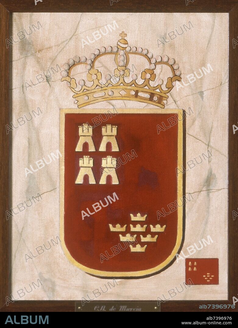 JOSE MARIA GARCIA ROYO (1922-1996). ESCUDO Y BANDERA DE LA COMUNIDAD AUTONOMA DE MURCIA - Conj nº 146328.