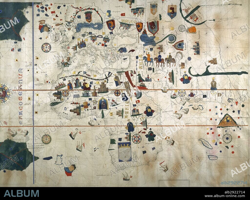 Chart by Juan de la Cosa (1450-1510). Spain. Madrid. Mavy Museum.
