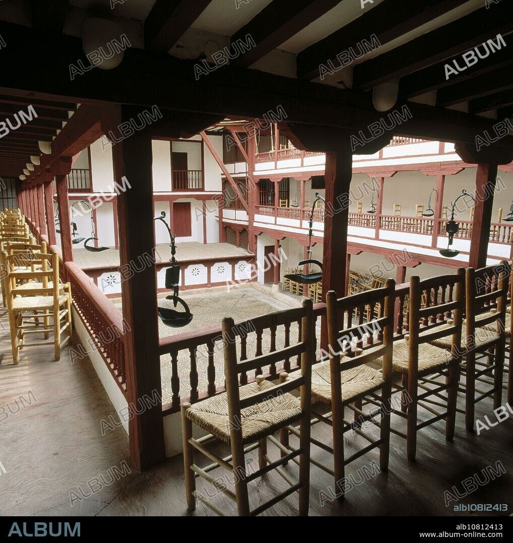 Corral de Comedias (16th century), the only active courtyard theatre in Spain. Almagro. Ciudad Real province. Spain.