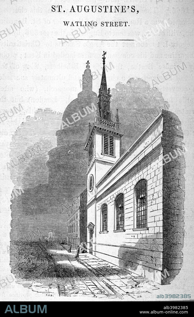 View of St Augstine, Watling Street, City of London, 1850.