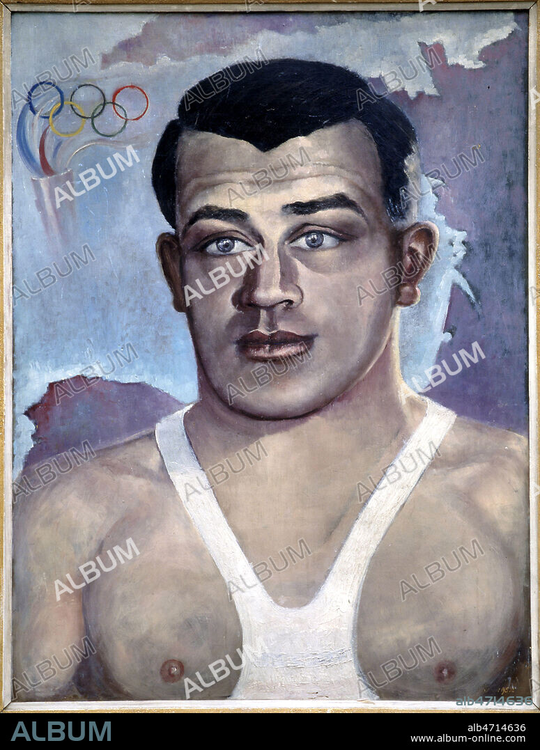Portrait de Charles RIGOULOT (1903-1962) champion d'halterophilie aux Jeux Olympiques de Paris de 1924. Credit : Collection Domard/Kharbine-Tapabor.
