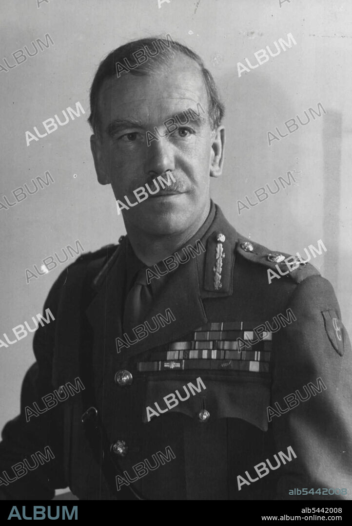 A recent portrait of Lieutenant General Sir Brian H. Robertson, Bt., KCMG, KCVO, CB, CBE, DSO, MC., who has been appointed military Governor of the British Zone of Germany, Commander-in-Chief of the British Forces in Germany and British member of the Allied Control Council for Germany, in Succession to Marshal of the Royal Air Force Sir Sholto Douglas. Lt. General Sir Brian Robertson has served as Deputy Governor and British Representative on the Co-ordinating Committee of the Allied Control Council since 1945. After serving during the first World War Sir Brian Robertson remained with the Army until 1933 when he retired to take up a business appointement on South Africa until 1939. May 7, 1950.