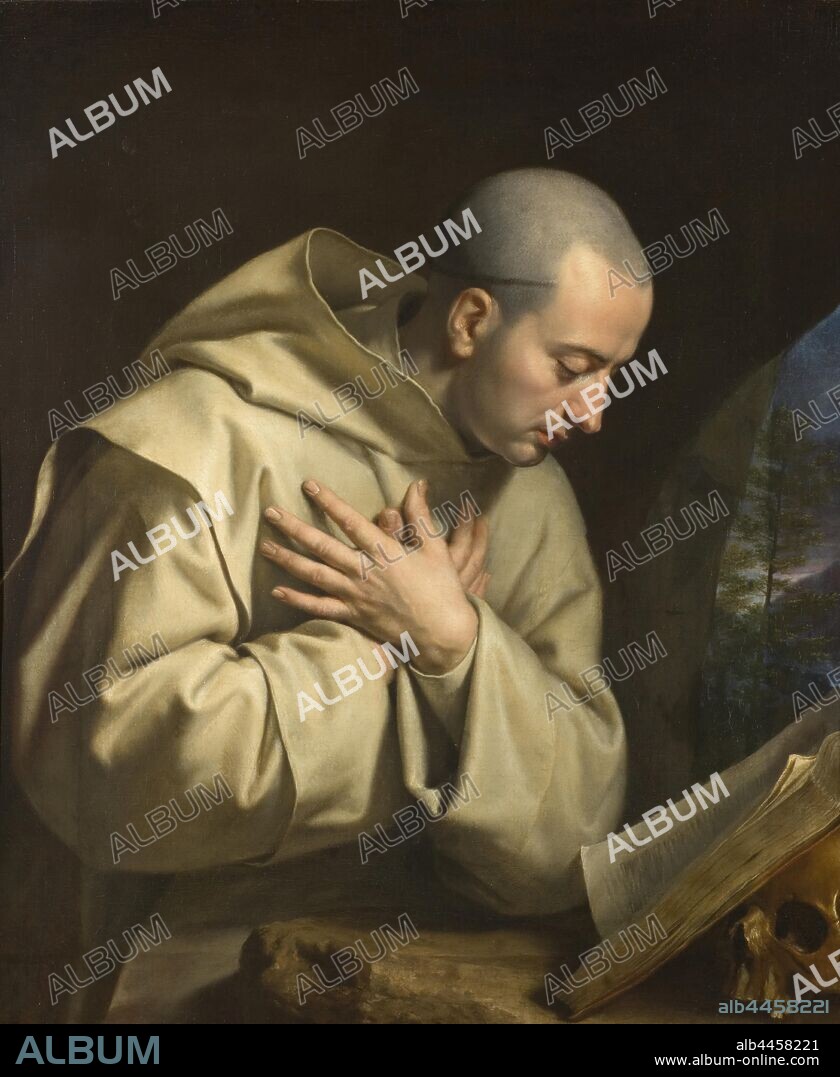 Philippe de Champaigne, Saint Bruno, St Bruno, painting, circa 1655, oil on canvas, Height, 90 cm (35.4 inches), Width, 78 cm (30.7 inches).