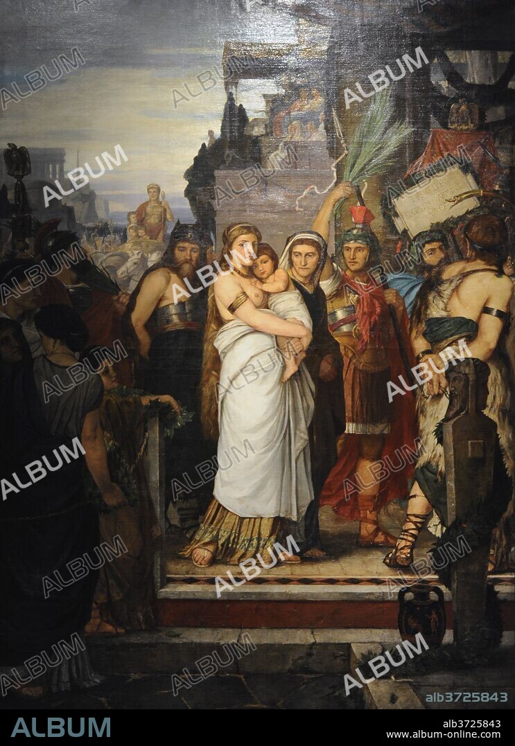 Heinrich Ludwig Philippi (1838-1874). German painter. Thusnelda and the triumphal Procession of Germanicus, 1867. Wallraf-Richartz Museum. Cologne. Germany.