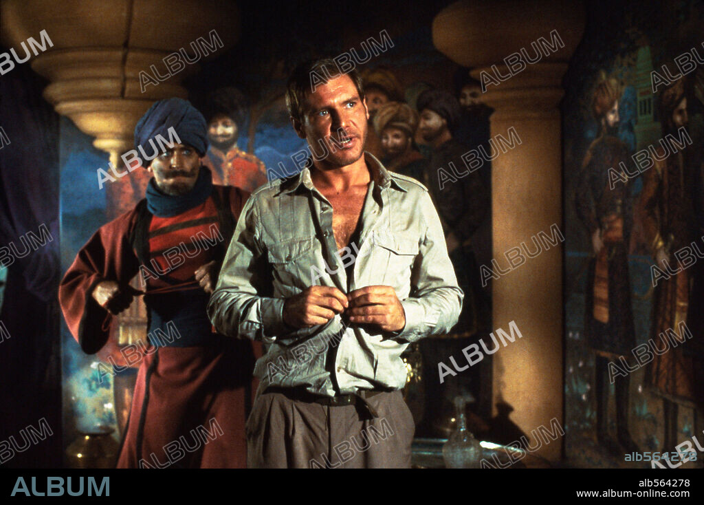 HARRISON FORD dans INDIANA JONES AND THE TEMPLE OF DOOM, 1984, réalisé par STEVEN SPIELBERG. Copyright LUCASFILM LTD/PARAMOUNT.